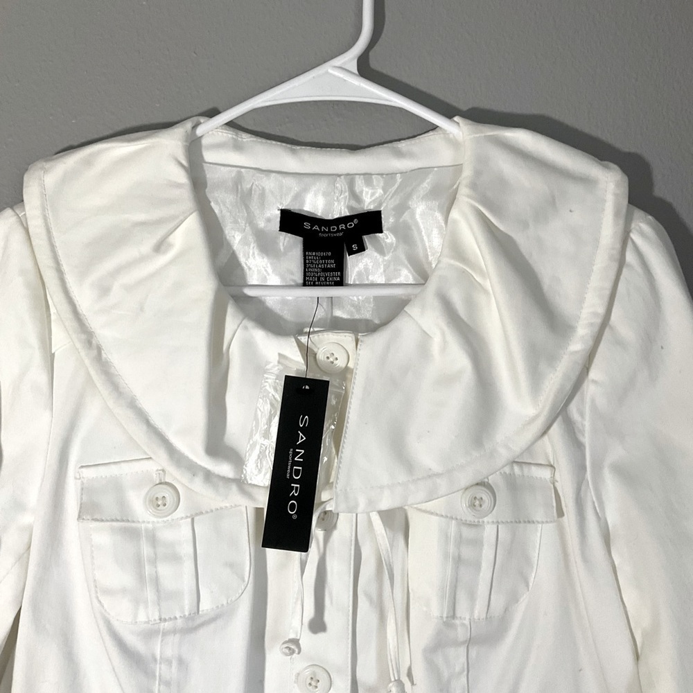 Sandro sportswear white utility jacket new with tags sizeSmall - Picture 2 of 6